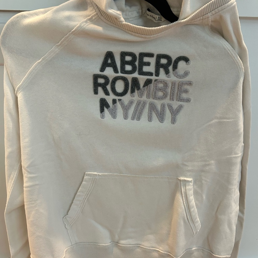 Abercrombie & Fitch Cream Hoodie